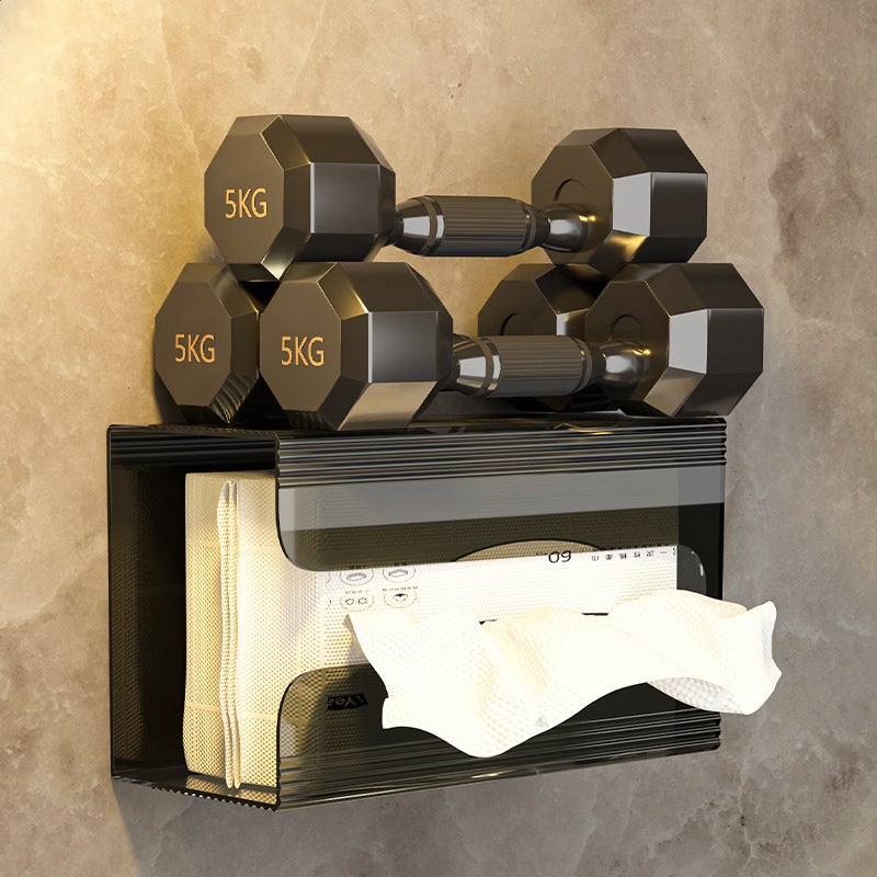 Bathroom Tissue Box Wall-Mounted Face Tissue Wash Towel Storage Box Bathroom Kitchen Inverted Paper Box For Hair - Image 5